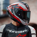 Black/Carbon Red/Gloss White